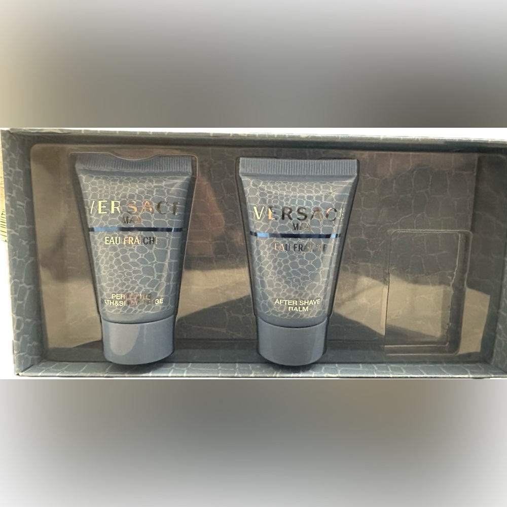 Versace Man Eau Fraîche Gift Set - Bath & Shower Gel + After Shave Balm - 2pc Ne